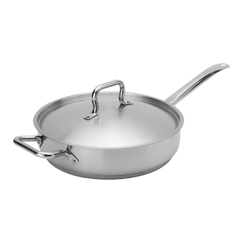 Browne 5734185 Elements SautAc Pan, 5 qt., 11-4/5 in  dia. x 3 in H, with self-basting cover, e