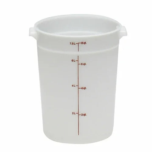 Cambro RFS8148 | Storage Container | Round 8 qt. Natural White Polyethylene