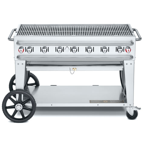 Crown Verity CV-RCB-48 Pro Series Grill, LP gas, 56 in L x 28 in D, 7 burners, stainless steel construc