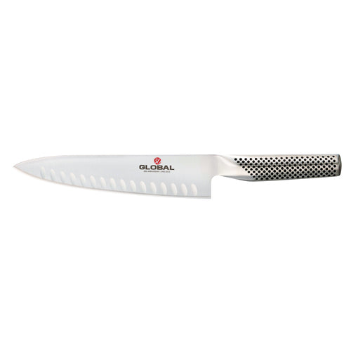 Global Knife 71G77 Global Cooks Knife, fluted, 7-7/8 in  blade, 12-3/4 in  O.A.L., (G61), stainless