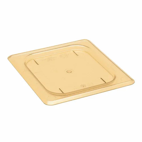 Cambro 60HPC150 | H-Pan Cover | 1/6 Size Flat Amber Non-Stick