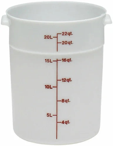 Cambro RFS22148 | Storage Container | 22 qt round natural white polyethylene