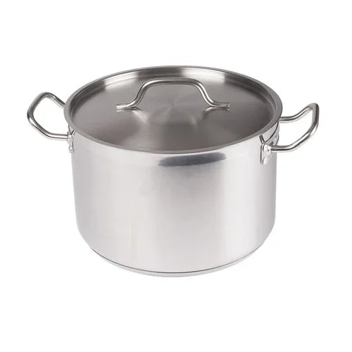 Winco SST-12 | Premium Induction Stock Pot | 12 qt. 11 in dia. round with cover