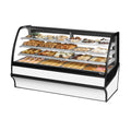 True TDM-DC-77-GE/GE-W-W Display Merchandiser, dry, non-refrigerated, 77-1/4 in W, with lift up curved gl