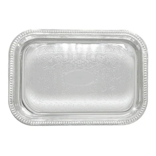 Winco CMT-2014 | Serving Tray 20in x 14in | Rectangular Gadroon Edge Chrome Plated
