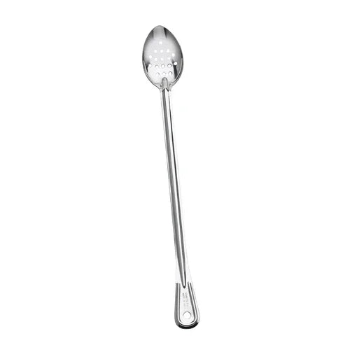 Browne 4783P Serving Spoon, 18 in L, perforated, extra long reinforced handle, deep groove, 1