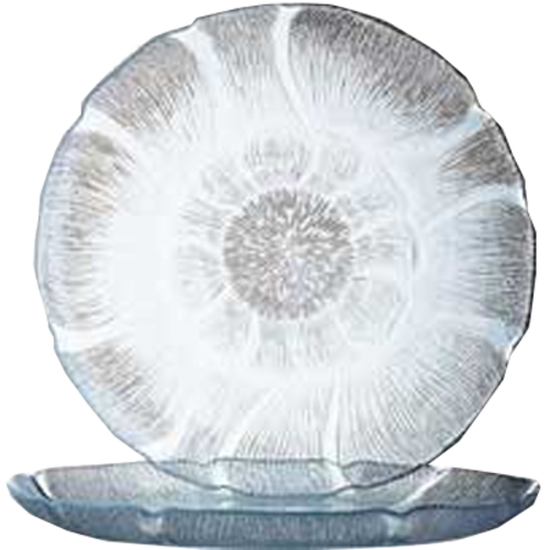 Arcoroc J0232 Dessert Plate, 7-1/2 in  dia., round, fully tempered, glass, Arcoroc, Fleur