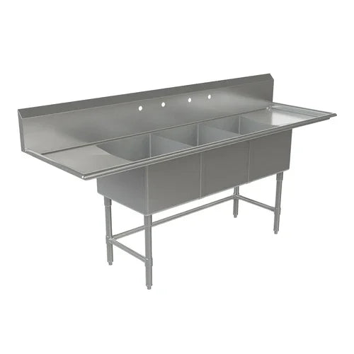 Tarrison TA-PS31620LR-Kit | Sink 3 Compartment 84-3/4 in W | Stainless Steel