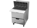 Beverage Air SPED27HC-12M-B Mega Top Refrigerated Counter, one-section, 27 in W, 6.9 cu. ft., (2) drawers (u