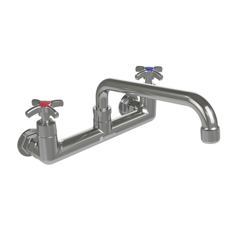 Tarrison TP-PF8WK6C-KIT Faucet, splash-mounted, 6 in  swing spout, 8 in  centers, color coded 4-arm hand