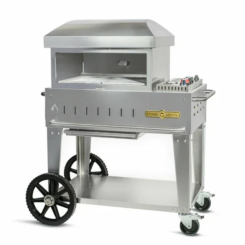 CROWN VERITY CV-PZ24-MB Mobile Pizza Oven with LP Gas and Volcano Stone Cook