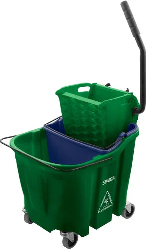 Carlisle 9690409 | OmniFit Mop Bucket Combo | with Side Press Wringer & Soiled Water Insert Green