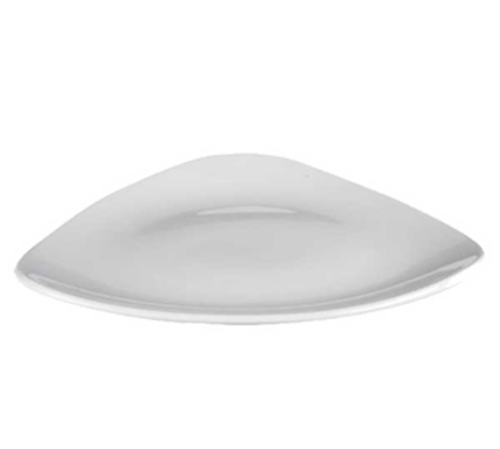 Churchill WH  TR9 1 Plate, 9 in , triangular, coupe, rolled edge, microwave & dishwasher safe, ceram