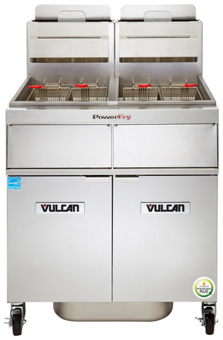 Vulcan 2TR45AF PowerFry3 Fryer, gas, high efficiency, 31 in  W, (2) battery, 45-50 lb. capacity
