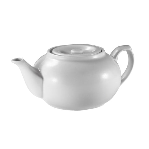 Browne 563933 Teapot, 16 oz., 7-3/10 in  x 3 in , includes strainer, porcelain, white