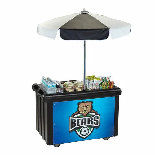 Cambro CVC55110 | Camcruiserr Vending Cart | Full Size Countertop Well Black