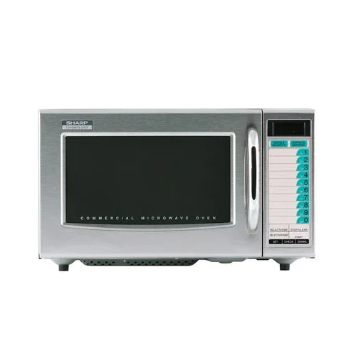 SHARP R-21LTF microwave oven with 1000 watts and 1.0 cu. ft. capacity