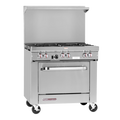 Southbend S36D-1G S-Series Restaurant Range, gas, 36 in , (4) 28,000 BTU open burners, (1) 12 in