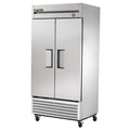 True T-35F-HC Freezer, reach-in, two-section, -10øF, stainless steel doors, (6) PVC coated adj