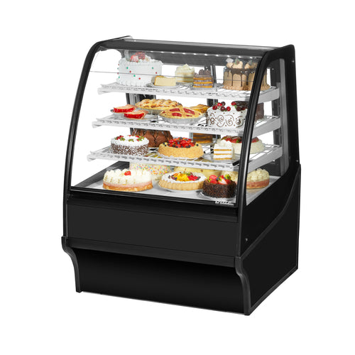 True TDM-R-36-GE/GE-B-W Display Merchandiser, refrigerated, 36-1/4 in W, self-contained refrigeration, w