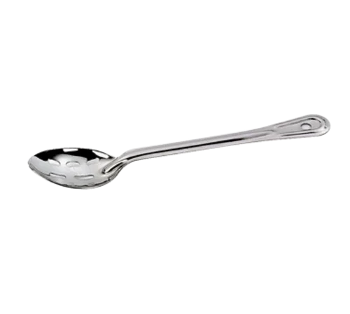 Browne 2774 Conventional Serving Spoon, 15 in L, slotted, grooved handle, full-length reinfo