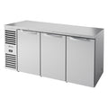 True TBR72-RISZ1-L-S-SSS-1 Refrigerated Back Bar Cooler, three-section, 72 in W, (125) 6-pack cans or (78)