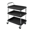 Metro BC2030-3DBL  - Deep Ledge Utility Cart, 3-tier with open base, 32-3/4 in W x 21-1/
