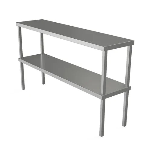Tarrison TA-DOS1560 | Double Overshelf | Stainless Steel Table Mount 60 in W