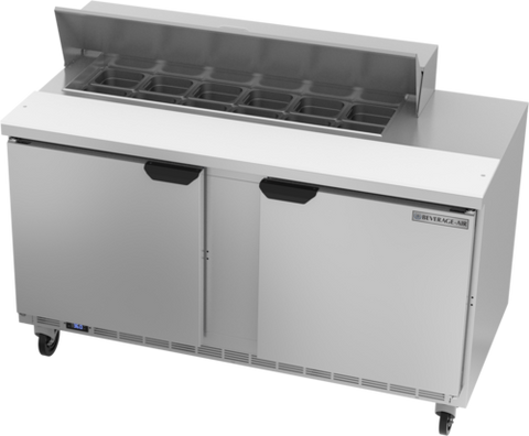 Beverage Air SPE60HC-12 Sandwich Top Refrigerated Counter, two-section, 60 in W, 16.02 cu. ft. capacity,