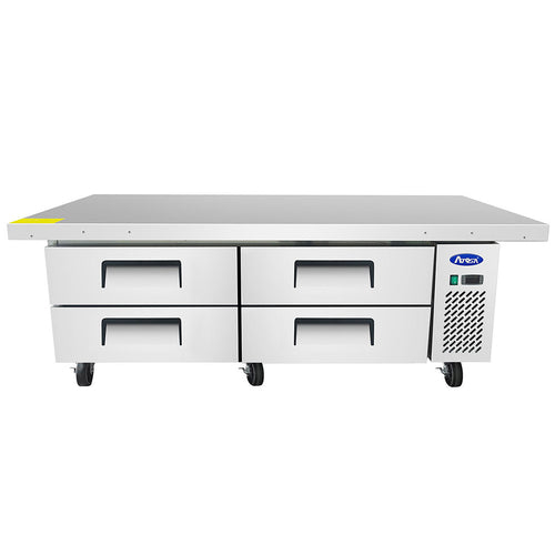 Atosa MGF8454GR Atosa Chef Base with Extended Top, two-section, 76 in W x 33 in D x 26-3/5 in H,