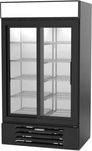 Beverage Air MMR38HC-1-B reach-in refrigerated merchandiser with 35.4 cu. ft. capacity