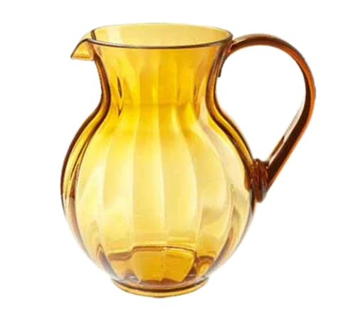 Get P-4090-PC-A | Tahiti | Pitcher 90 oz 8-3/4 in dia x 8-3/4 in H polycarbonate amber