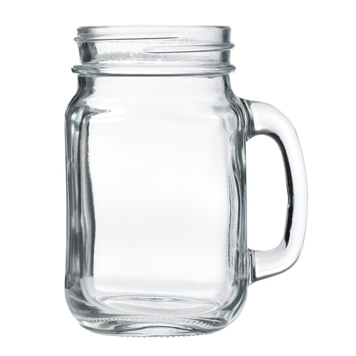 Arcoroc FK203 Mason Jar, 16-1/2 oz., with handle, glass, sand, Arcoroc (H 5-1/4 in  T 2-5/8 in