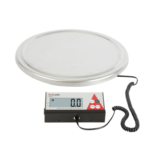 Taylor 5265117 Keg Scale, digital, 440 lb. x 0.2 lb./200 kg x 0.1 kg/440 lb. x 5 oz., 16 in  di