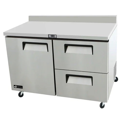 EFI CWDW2-48VC | Versa Chill | Worktop Refrigerator Two-Section 12 Cu. Ft. Capacity