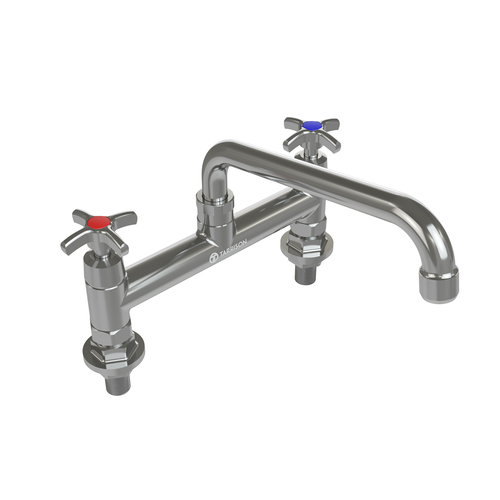 Tarrison TP-PF8DK6C-KIT Commercial Duty Faucet, deck mount, 6 in  swing spout, 8 in  centers, integral s