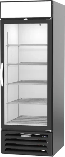 Beverage Air MMR23HC-1-B one-section refrigerated merchandiser with double pane hinge