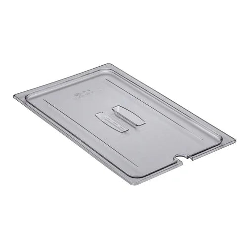 Cambro 10CWCHN135 | Camwear Food Pan Cover | Full Size Notched with Handle Polycarbonate Clear