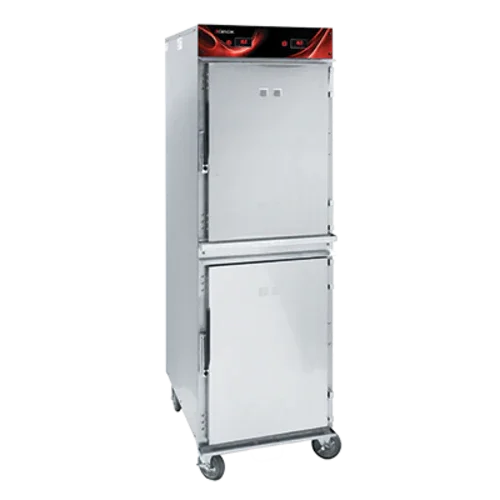 CRESCOR 1000HHSS2DX Mobile Heated Cabinet with Two Compartments and Radiant Heater