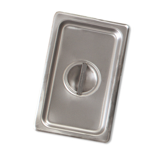 Browne 575558 Steam Table Pan Cover, 1/4 size, 10-2/5 in L x 6-2/5 in W, solid, flat, handled,