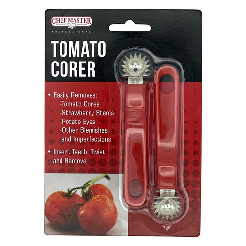 Chef Master 90241 Chef Master Tomato Corer, stainless steel blade, red plastic handle (must be pur