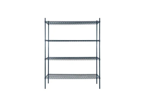 Atosa MWSSE244874 | Mixrite | Shelving Unit | 48 in W x 24 in D | 74 in posts | 4-shelf | epoxy | slate gray