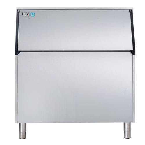 Itv Ice Makers S-750 Ice Storage Bin, 42 in  W, 742 lbs. storage capacity, slope front bin, 304 stain