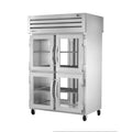 True STR2RPT-4HG-2G-HC SPEC SERIESr Refrigerator, pass-thru, two-section, (4) glass half doors front &