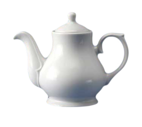 Churchill WH  PS151 Tea/Coffee Pot, 15 oz., with lid, rolled edge, microwave & dishwasher safe, cera