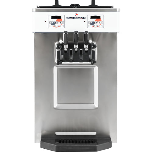 Spaceman 6235-C Soft-Serve Machine, countertop, air-cooled self-contained, (2) flavors & (1) twi