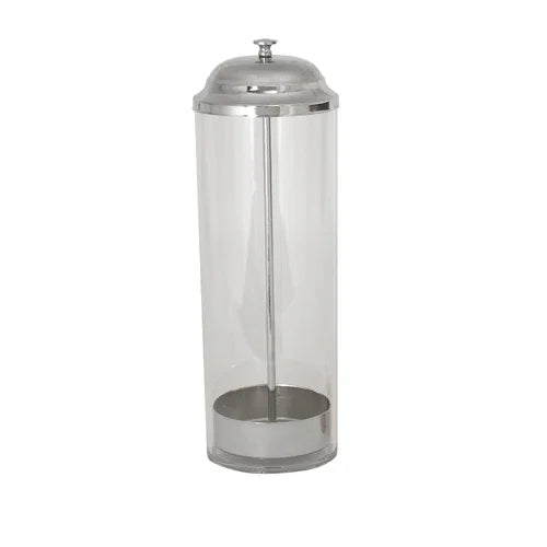 Winco SDP-3 | Straw Dispenser | Round 3-3/8 in dia. 10-3/4 in H 100 capacity