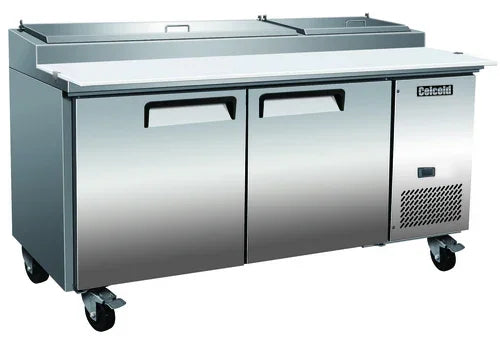 CELCOLD CPP719 Refrigerated Pizza Prep Table 71 inches wide 34 cubic feet 12 compartments