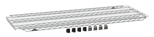 Metro EZA-2460NC Super Erecta EZ-ADD Shelf, wire, 60 in W x 24 in D, includes: (4) EZ-ADD polymer