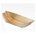 Tableware Solutions S0041.S Disposable Finger Food Boat, 3-3/4 in  x 2 in  (9.5 x 5 cm), biodegradable, pine